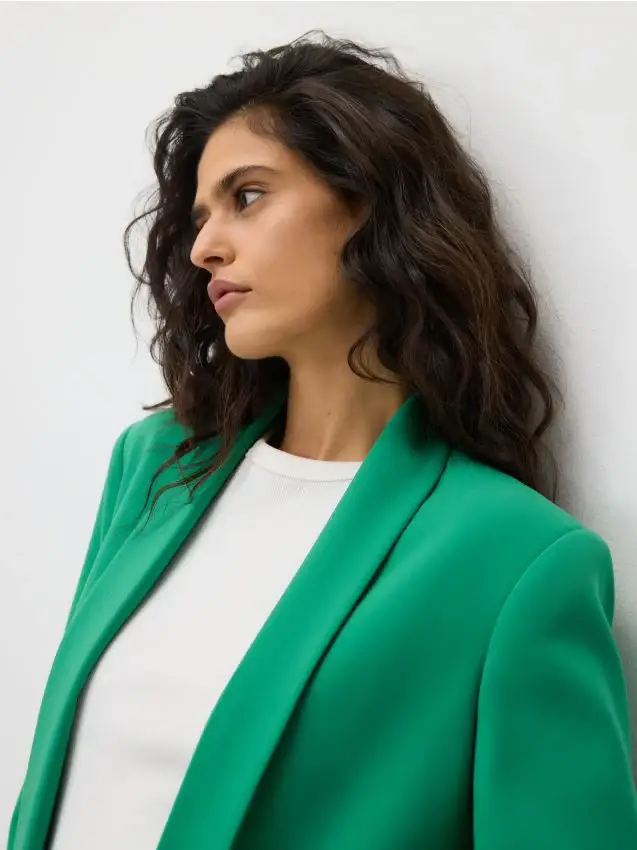 Giacca con aggiunta di viscosa - verde