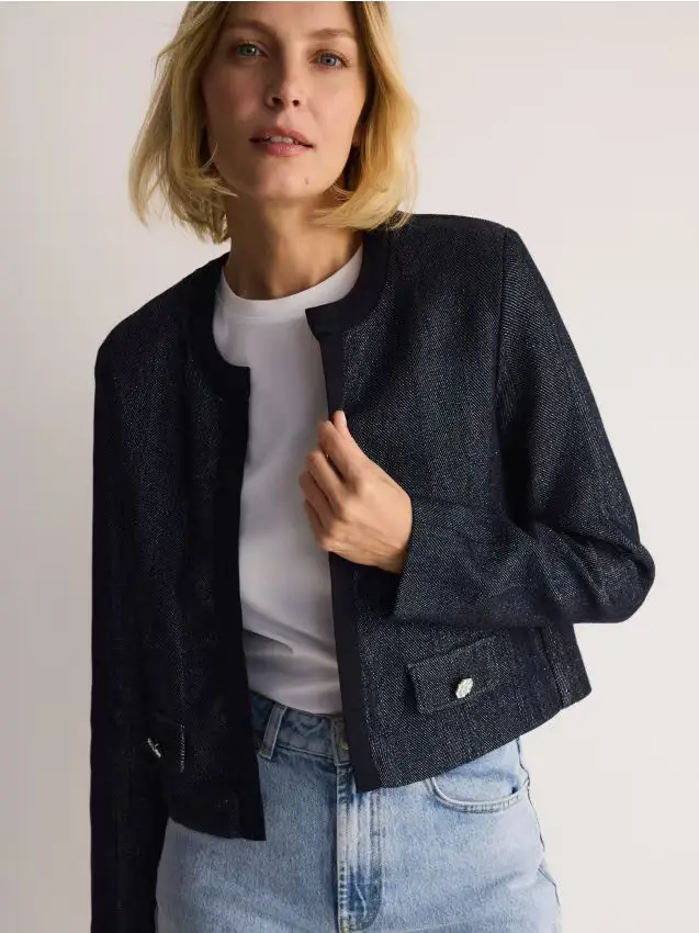 Giacca con bottoni decorativi - blu scuro