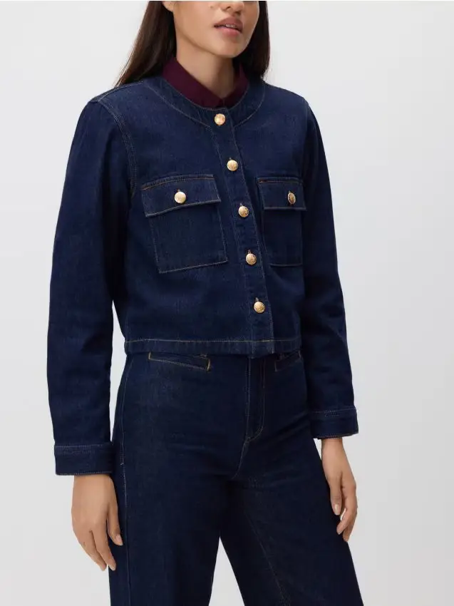 Giacca con bottoni decorativi - blu scuro