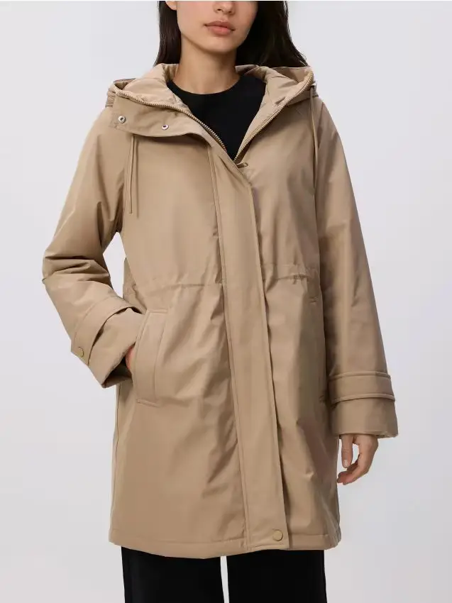 Giacca con cappuccio - beige