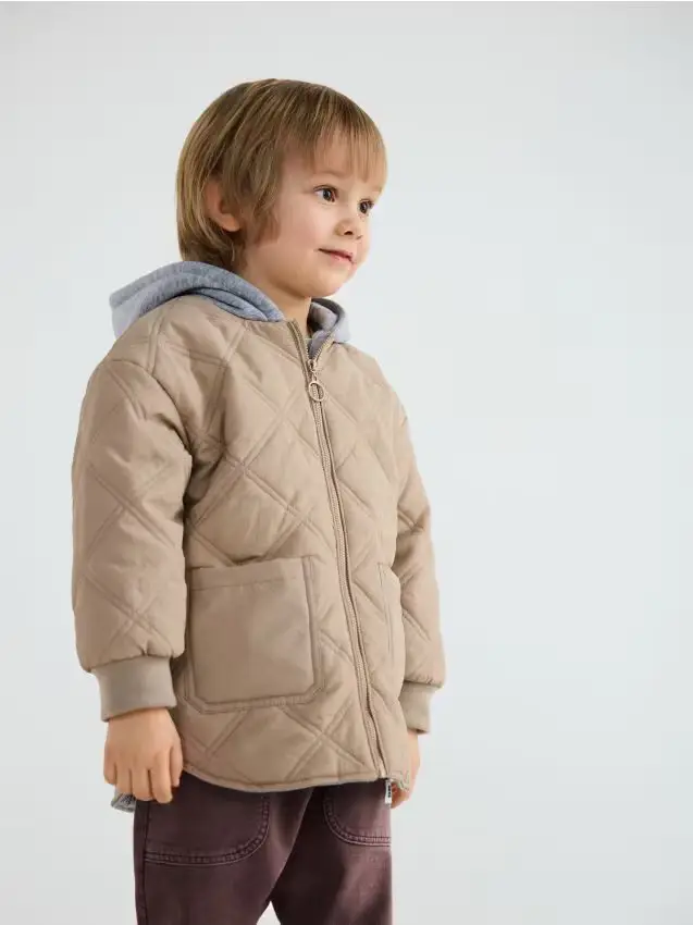 Giacca con cappuccio - beige