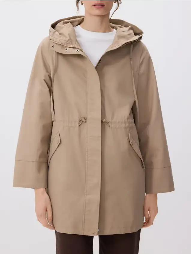 Giacca con cappuccio - beige