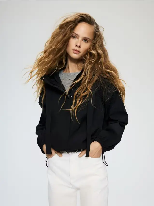 Giacca con cappuccio - nero