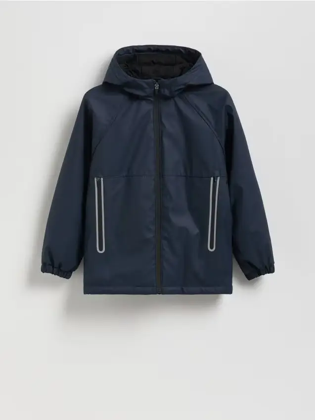 Giacca con cappuccio resistente all acqua - blu scuro