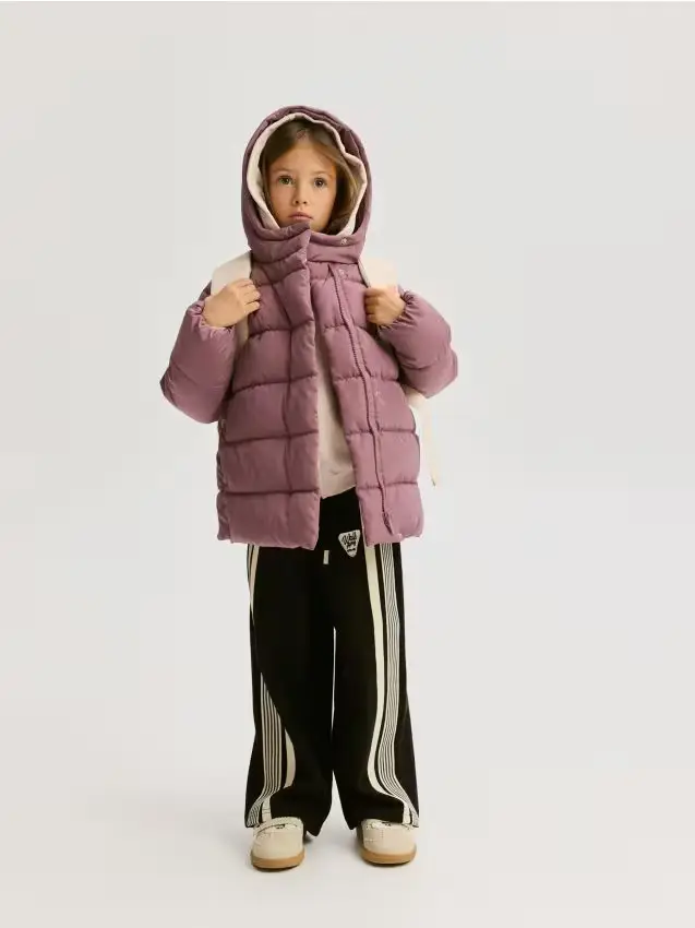 Giacca con cappuccio resistente all acqua - orchidea