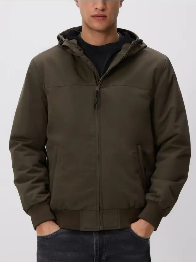 Giacca con cappuccio - verde oliva