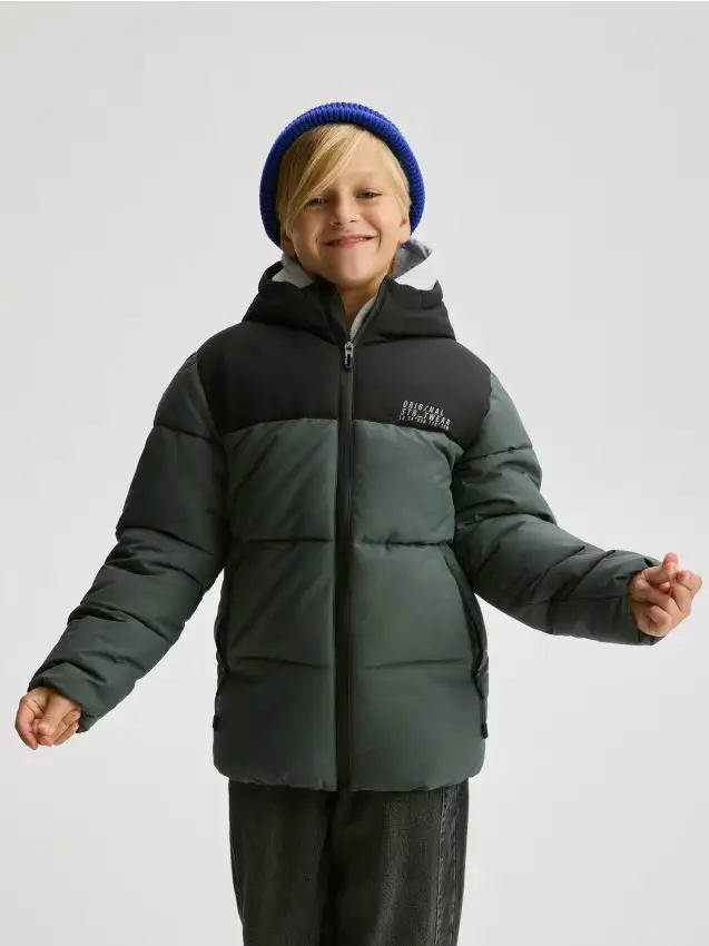 Giacca con cappuccio - verde scuro