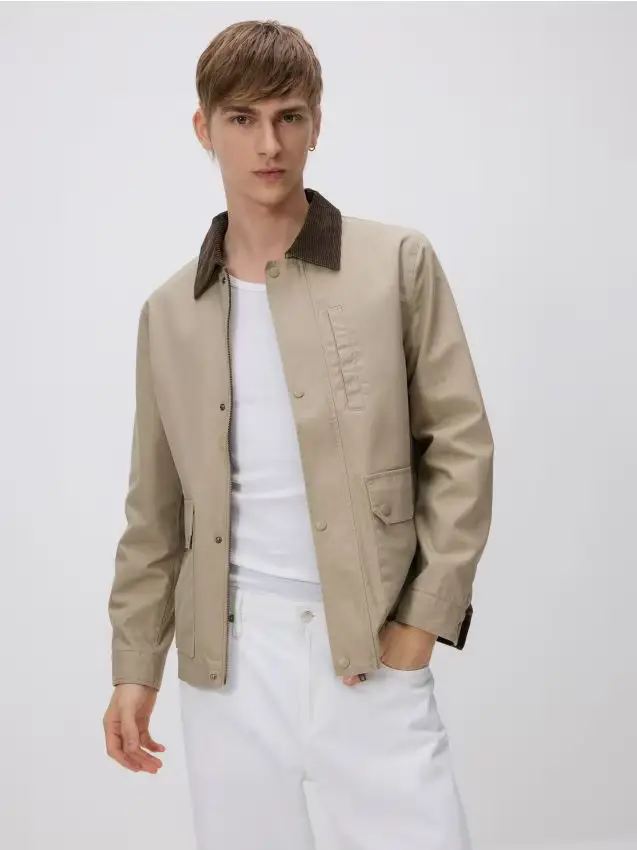 Giacca con colletto - beige