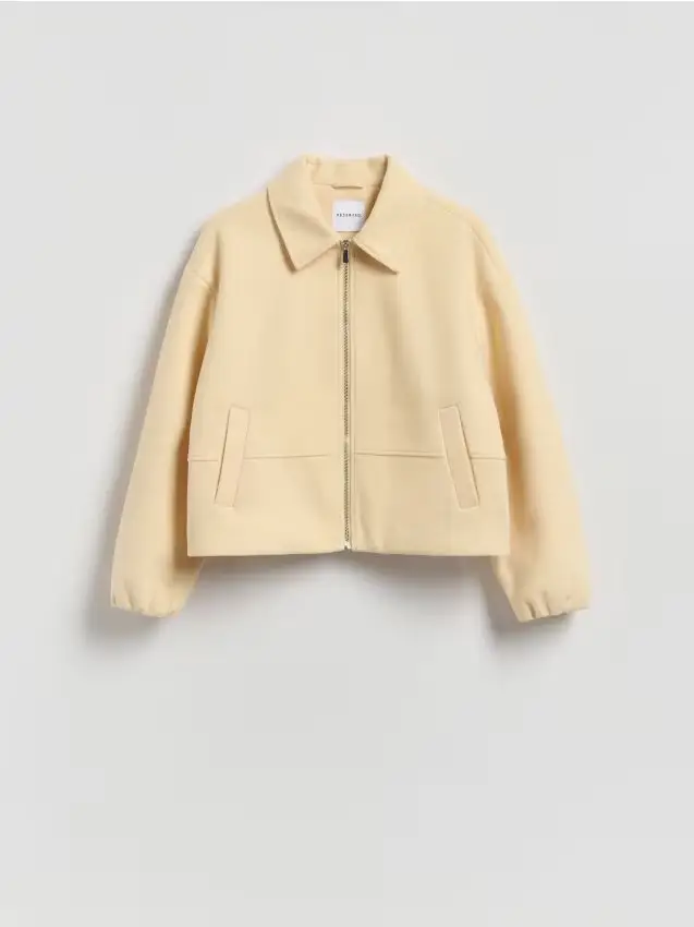 Giacca con colletto - giallo chiaro