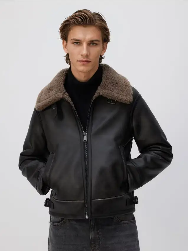 Giacca con colletto - marrone polveroso