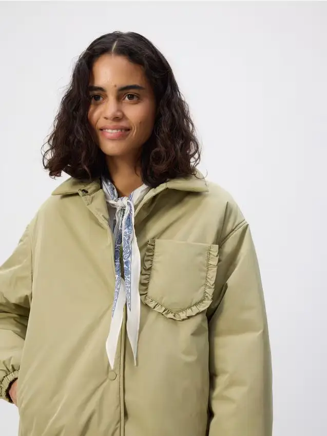 Giacca con colletto - verde pallido