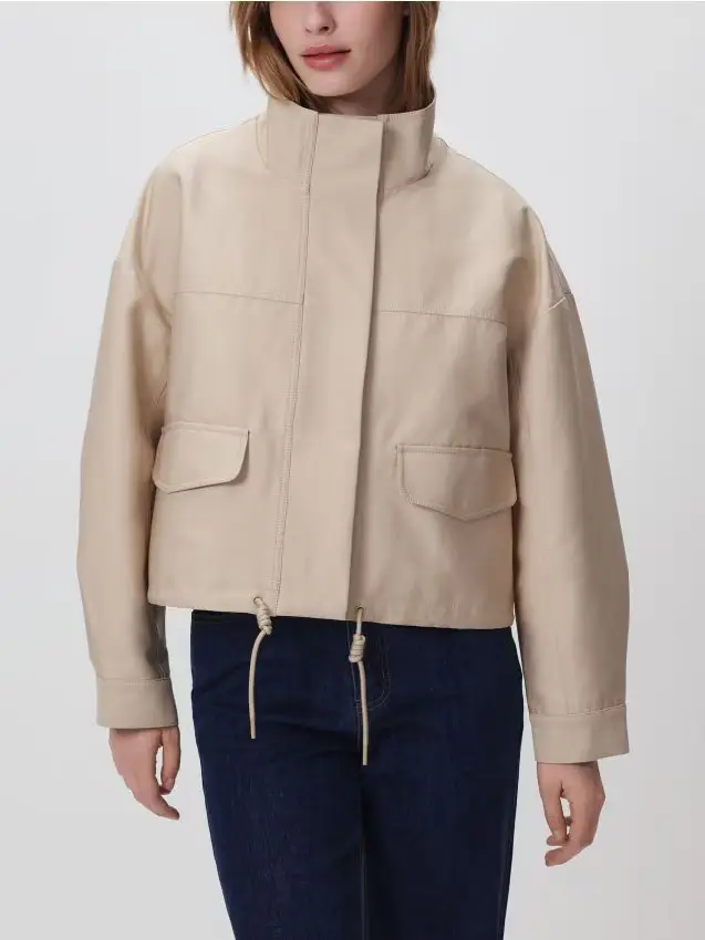 Giacca con collo rialzato - beige