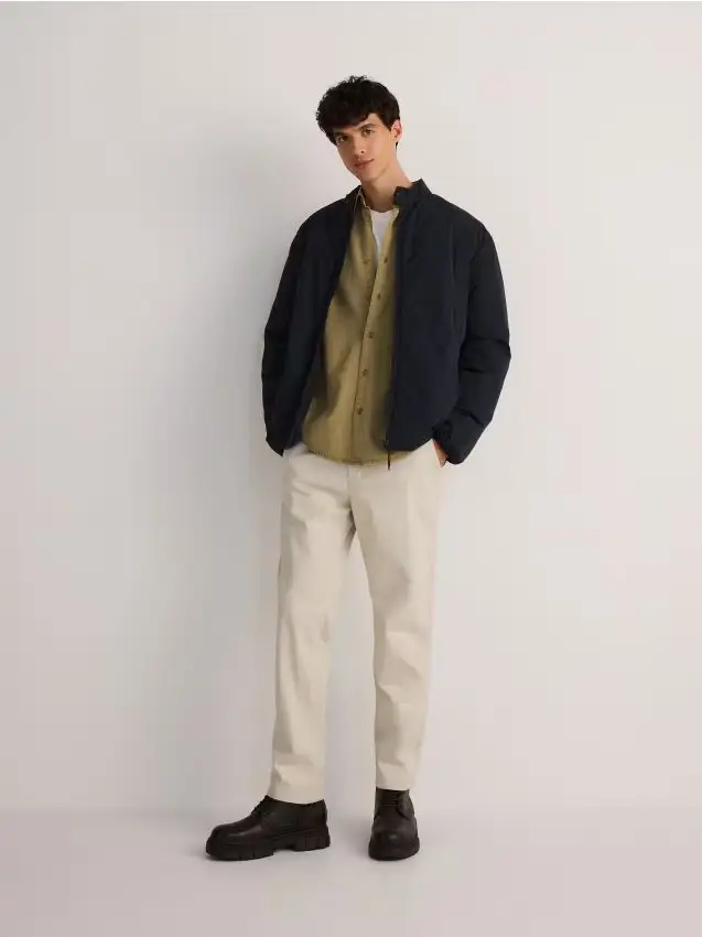 Giacca con collo rialzato - blu scuro