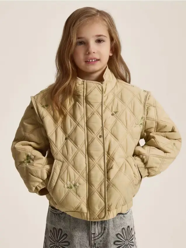 Giacca con dettagli ricamati - beige