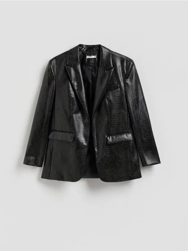 Giacca da completo in eco pelle - nero