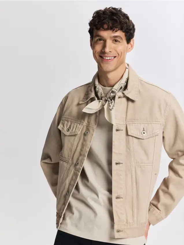 Giacca di jeans - beige