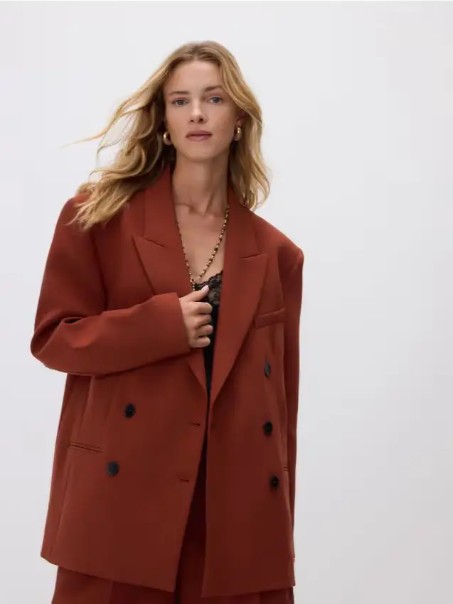Giacca doppiopetto - rame