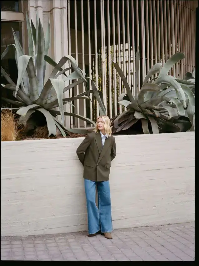 Giacca doppiopetto - verde scuro