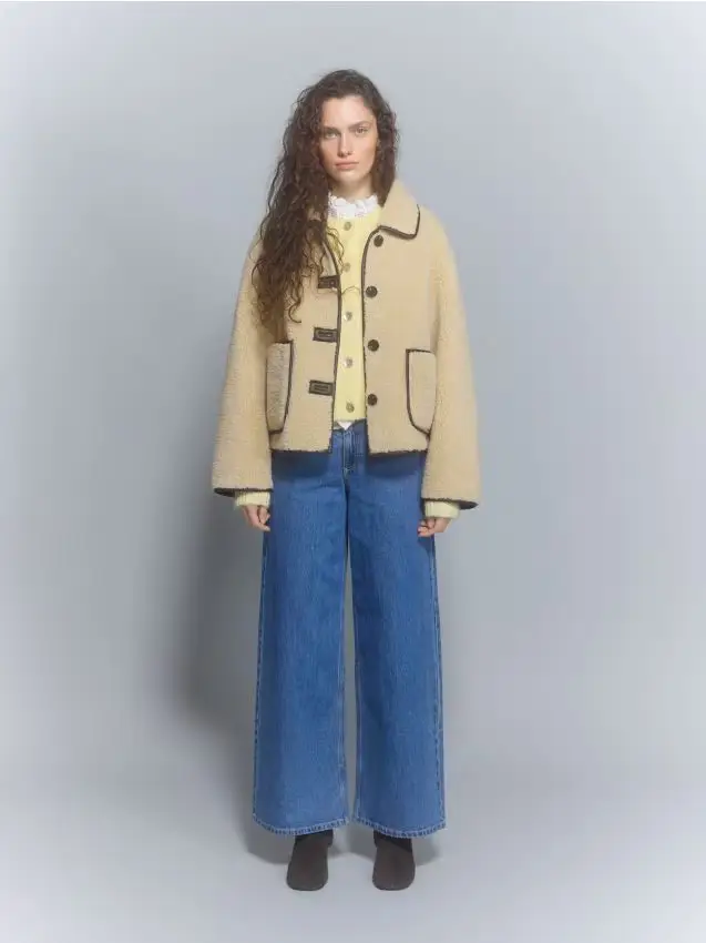 Giacca double face in montone - nude