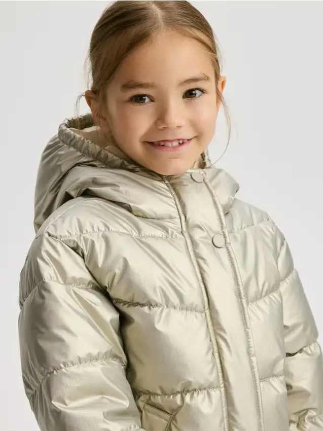 Giacca in ecopelle con effetto metallizzato - oro