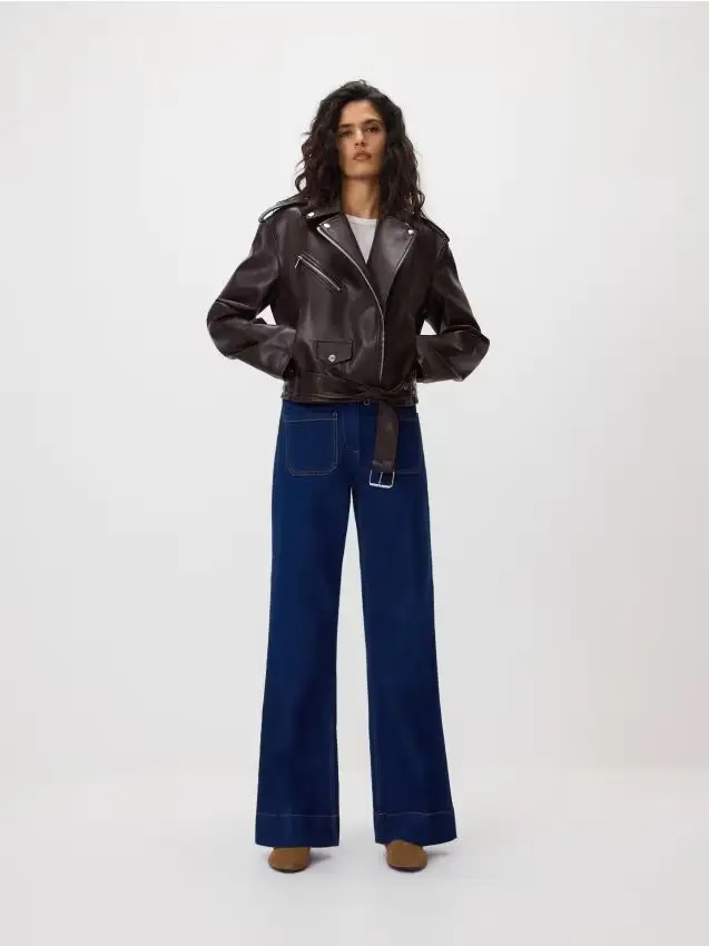 Giacca in ecopelle - maroon