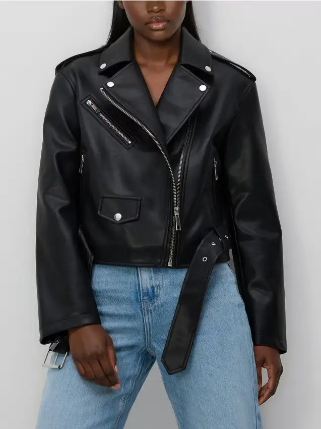 Giacca in ecopelle - nero