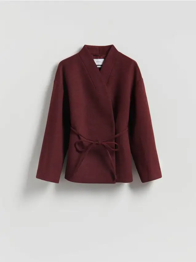 Giacca in misto lana - bordeaux