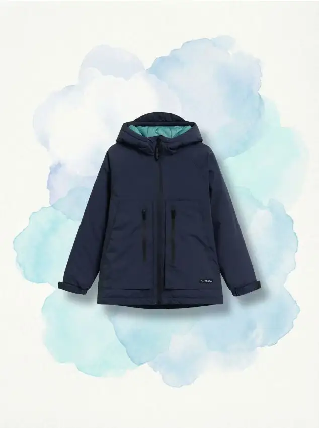 Giacca isolante con cappuccio - blu scuro