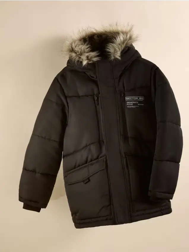 Giacca isolante con cappuccio - nero