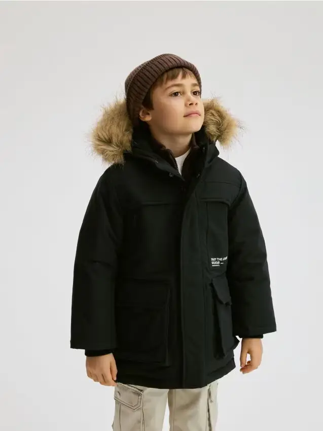 Giacca isolante con cappuccio - nero