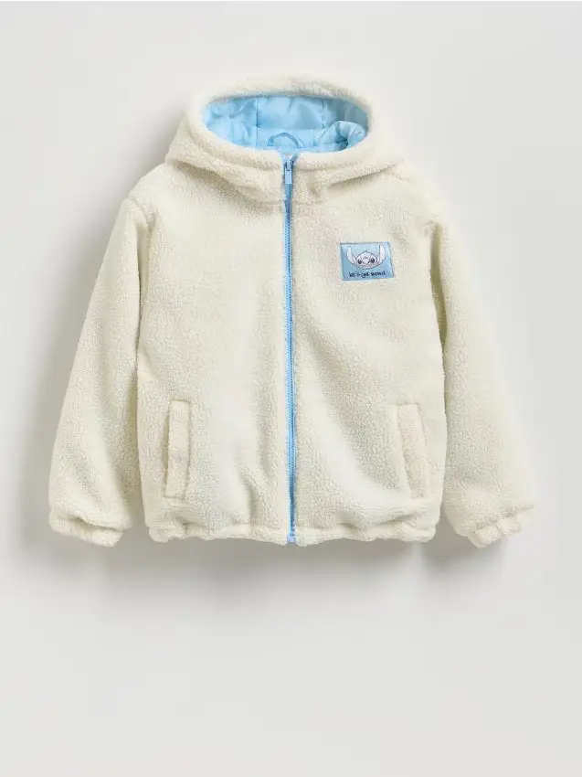 Giacca Lilo & Stitch in pelliccia sintetica - panna