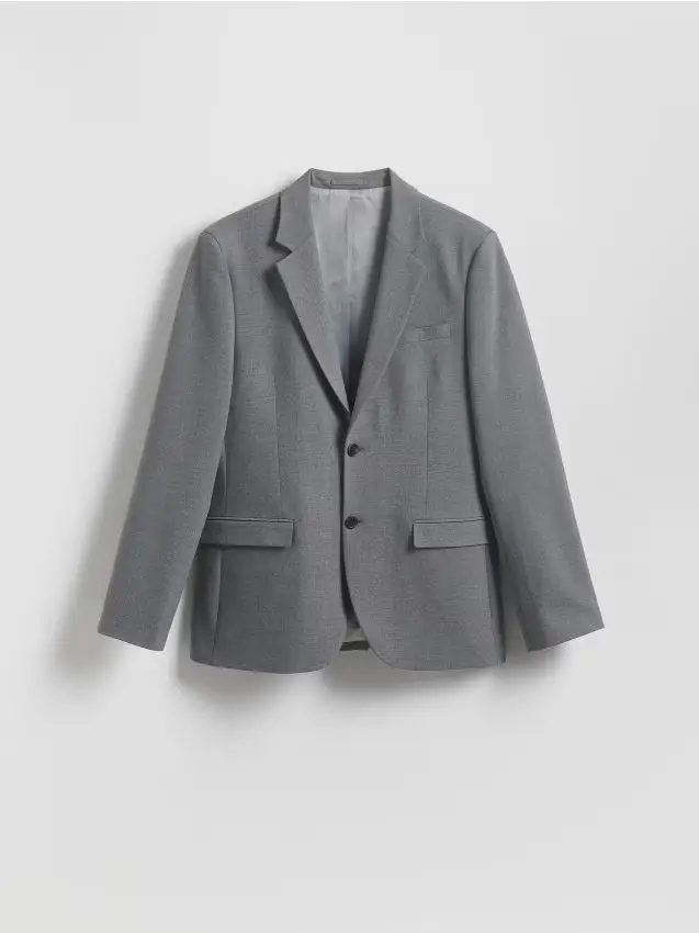Giacca regular arricchita da viscosa - grigio scuro
