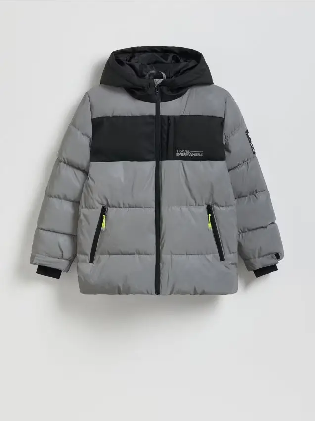 Giacca riflettente imbottita - grigio chiaro