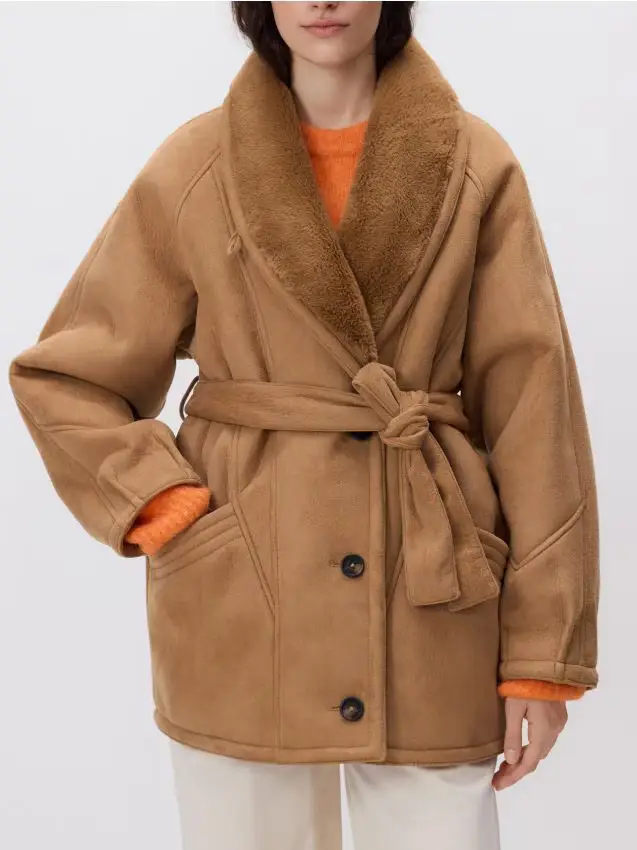 Giacca scamosciata - beige