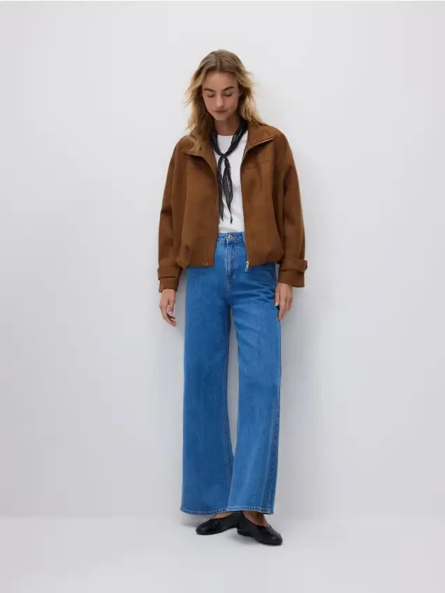 Giacca scamosciata - marrone dorato