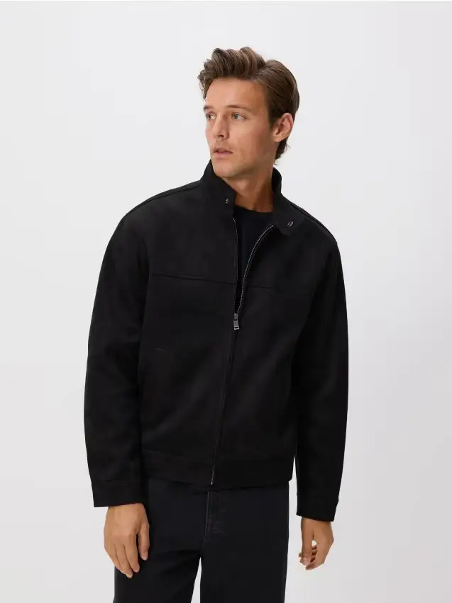Giacca scamosciata - nero