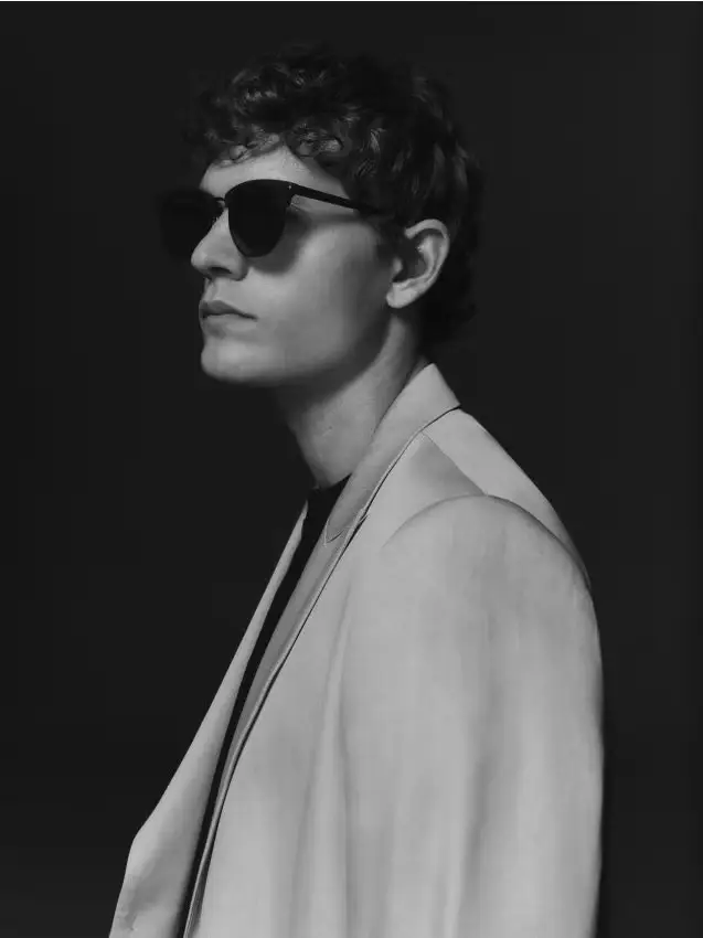 Giacca slim fit in misto lyocell - beige