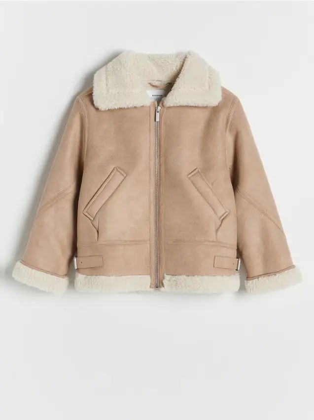 Giacca tipo montone - beige