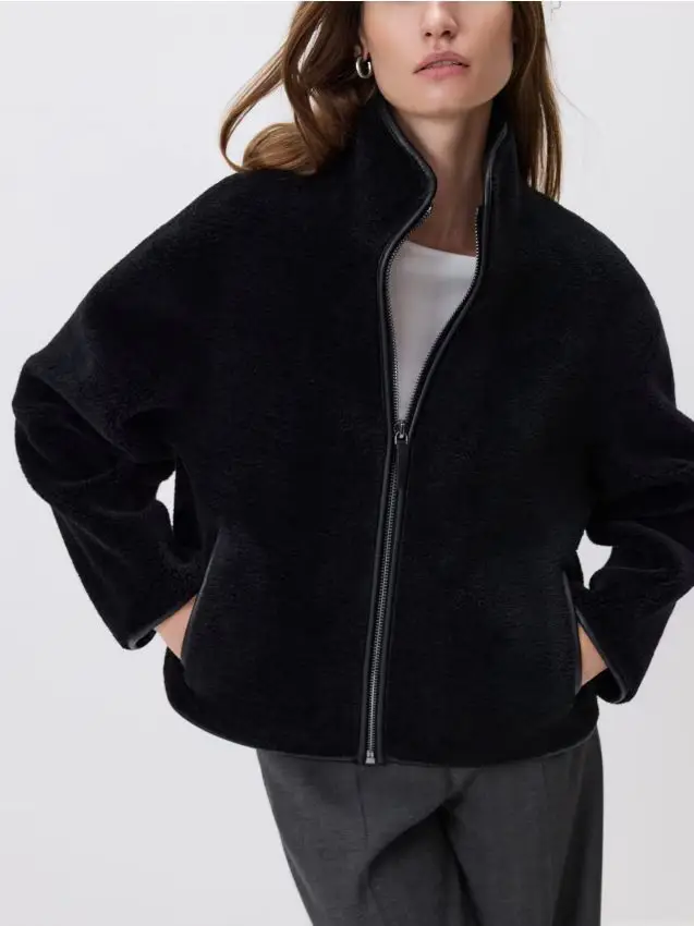 Giacca tipo montone - nero