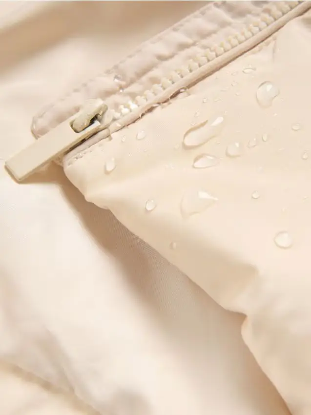 Giacca trapuntata imbottita in piuma naturale - beige