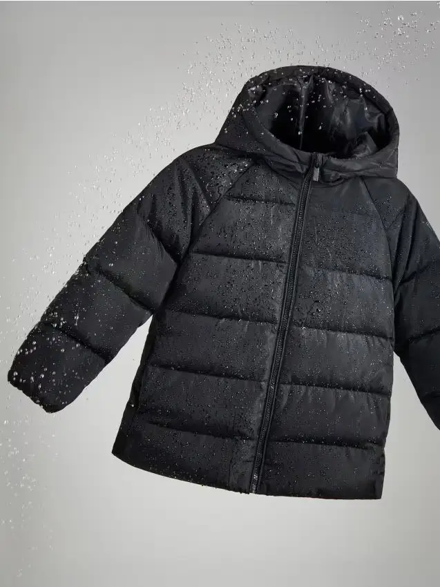 Giacca trapuntata imbottita in piuma naturale - nero