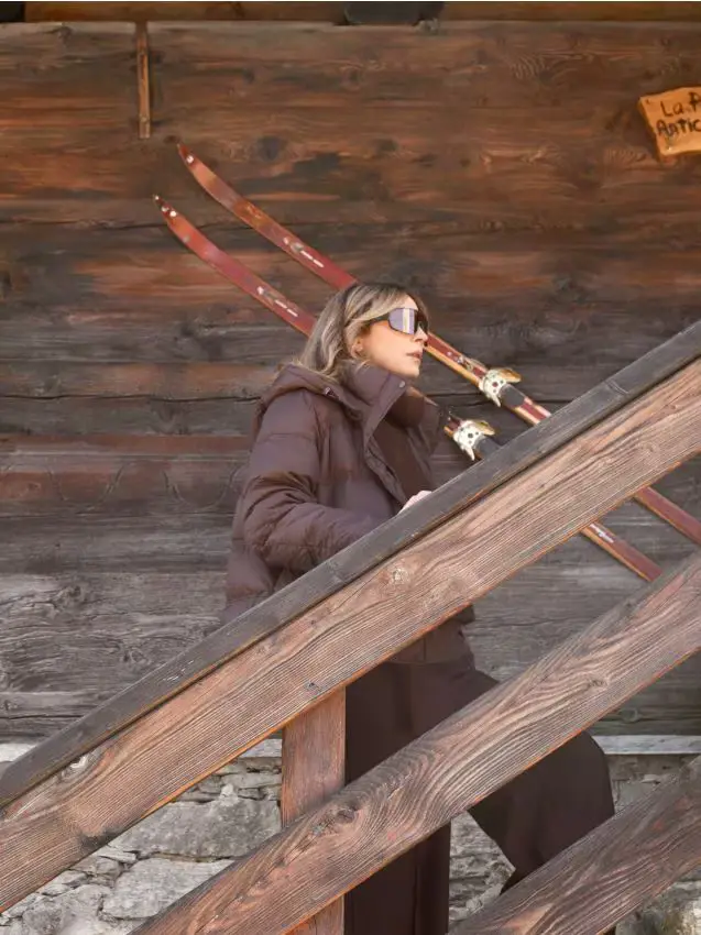 Giacca trapuntata in piumino - marrone