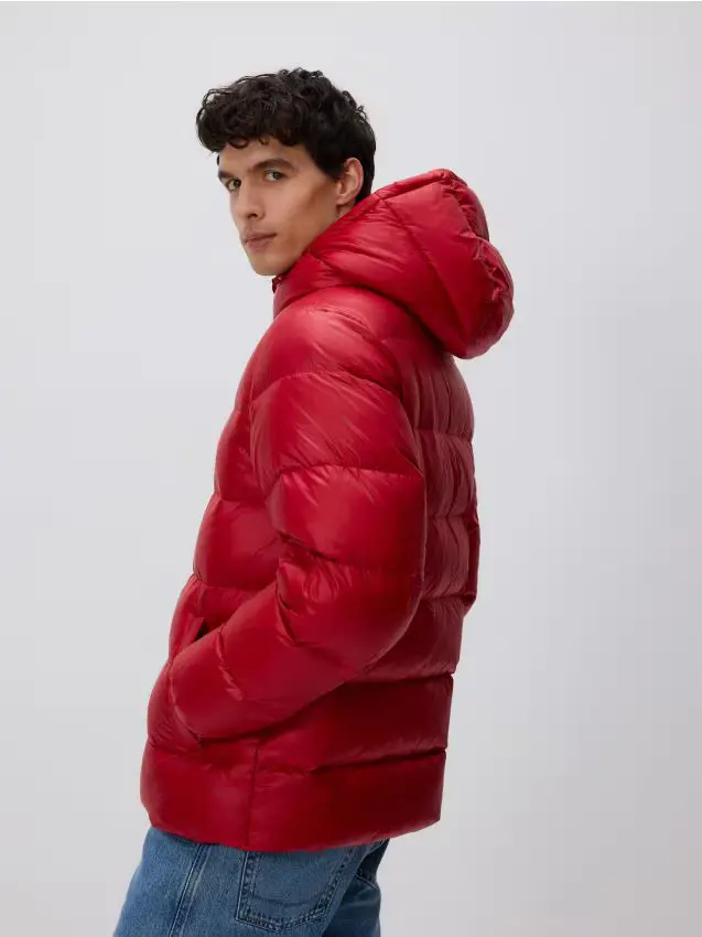 Giacca trapuntata in piumino - rosso