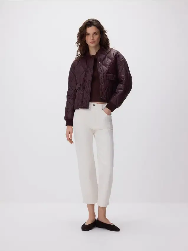 Giacca trapuntata - mogano