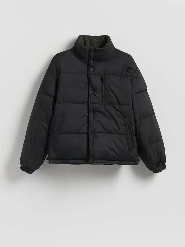 Giacca trapuntata reversibile - verde scuro