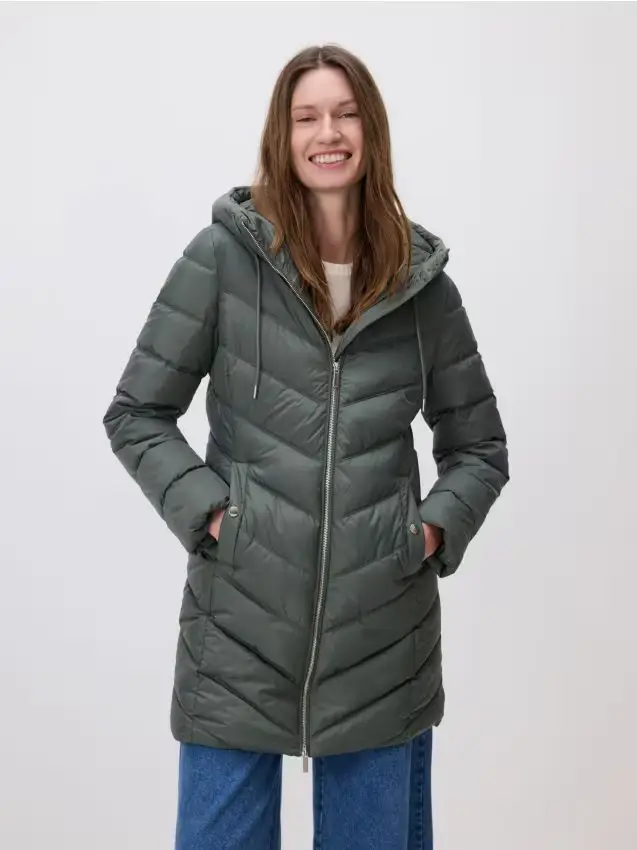 Giacca trapuntata - verde acciaio