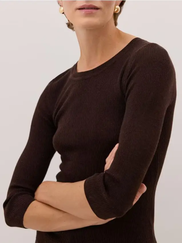 Giacca trucker in denim con cappuccio - marrone scuro