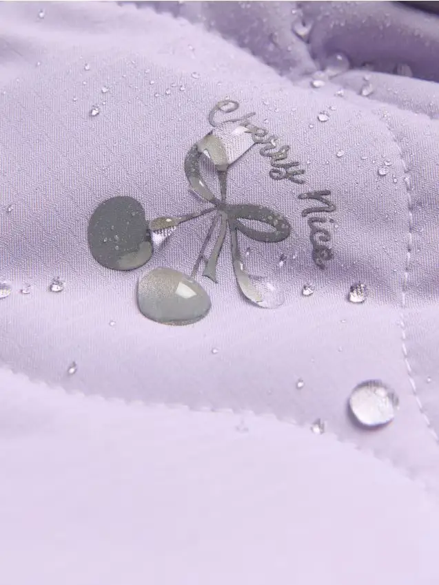 Giaccone trapuntato con cappuccio - orchidea