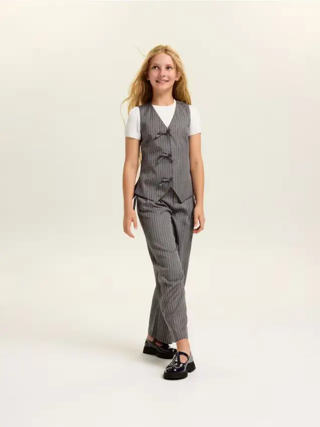 Gilet a righe - grigio scuro