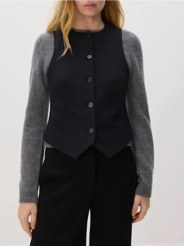 Gilet aderente - nero